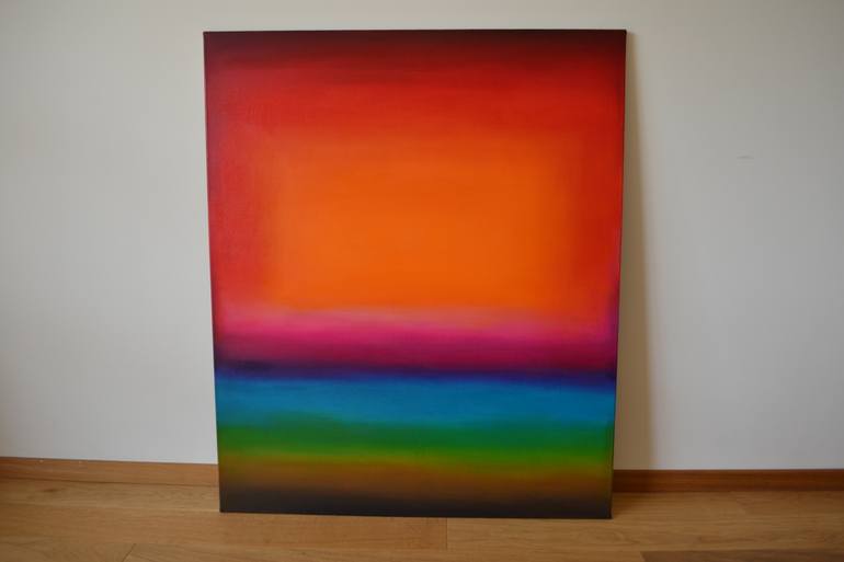 Original Abstract Expressionism Abstract Painting by Marta Zamarska