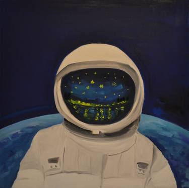 Original Impressionism Outer Space Paintings by Marta Zamarska