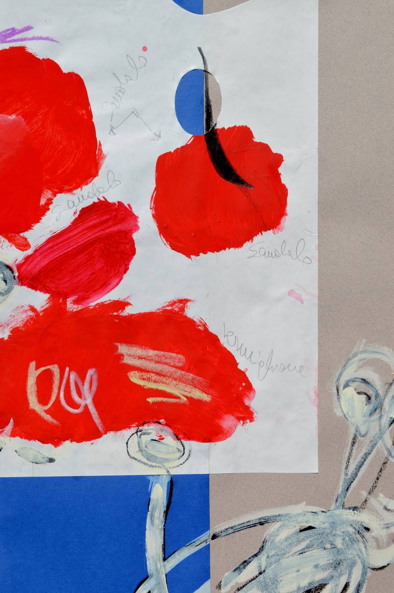 Original Abstract Expressionism Abstract Collage by Mara Montanari