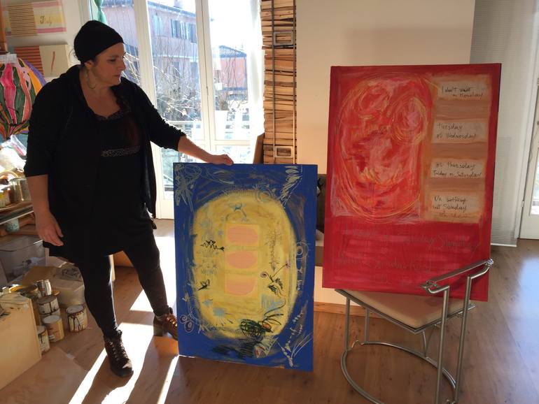 Original Abstract Fantasy Painting by Mara Montanari