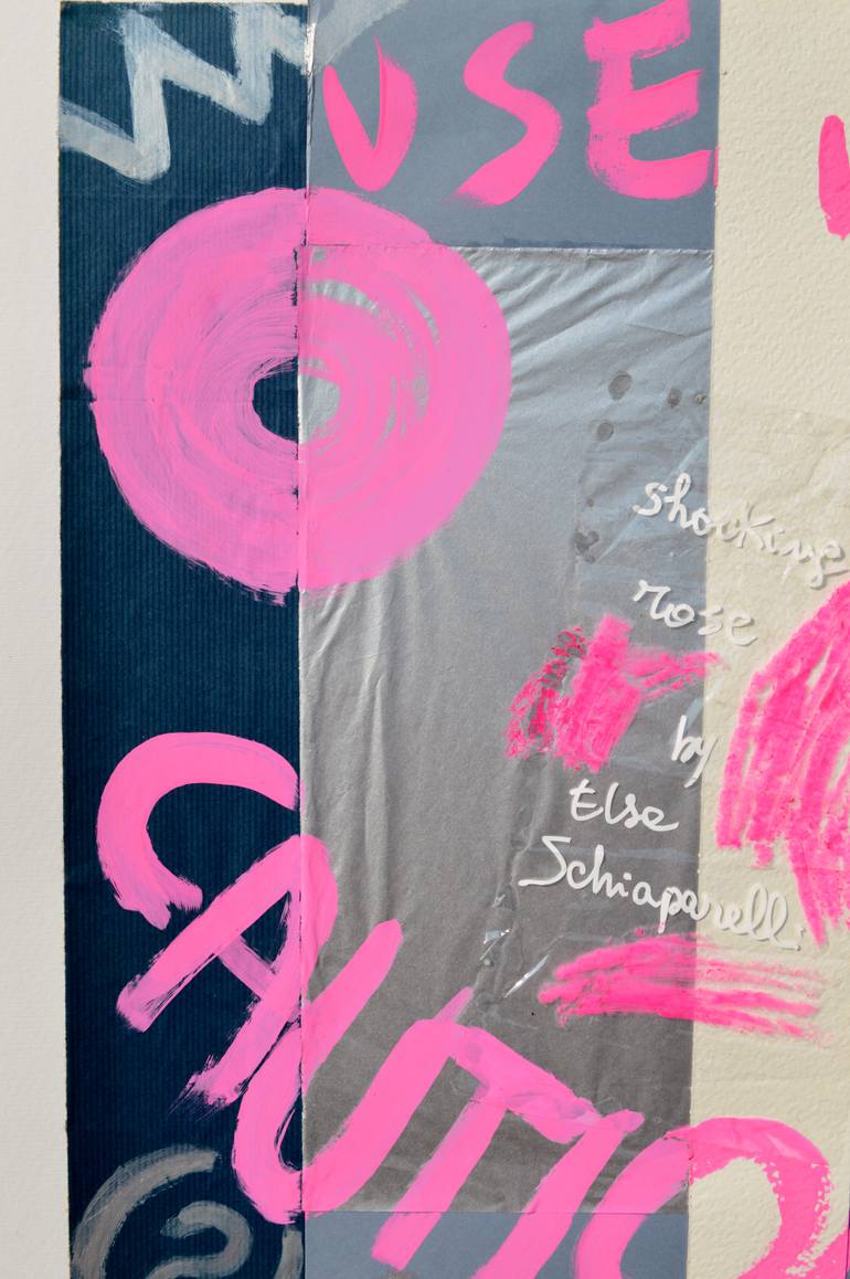 Original Abstract Expressionism Calligraphy Collage by Mara Montanari