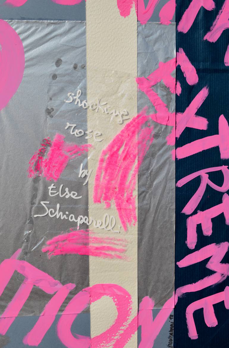 Original Abstract Expressionism Calligraphy Collage by Mara Montanari