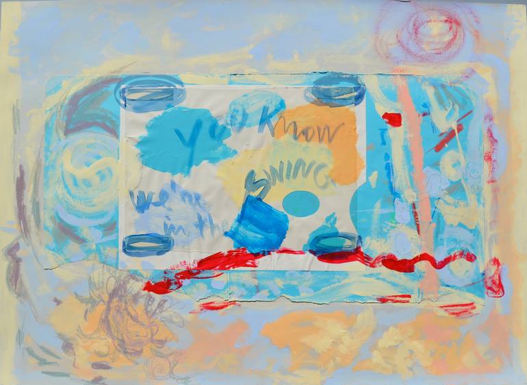 Original Abstract Painting by Mara Montanari | Abstract Art on Other | "You know we're in the swing"