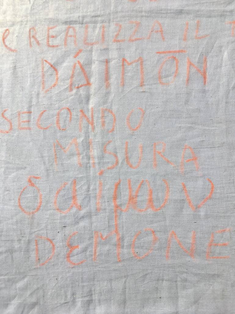 Original Conceptual Calligraphy Painting by Mara Montanari