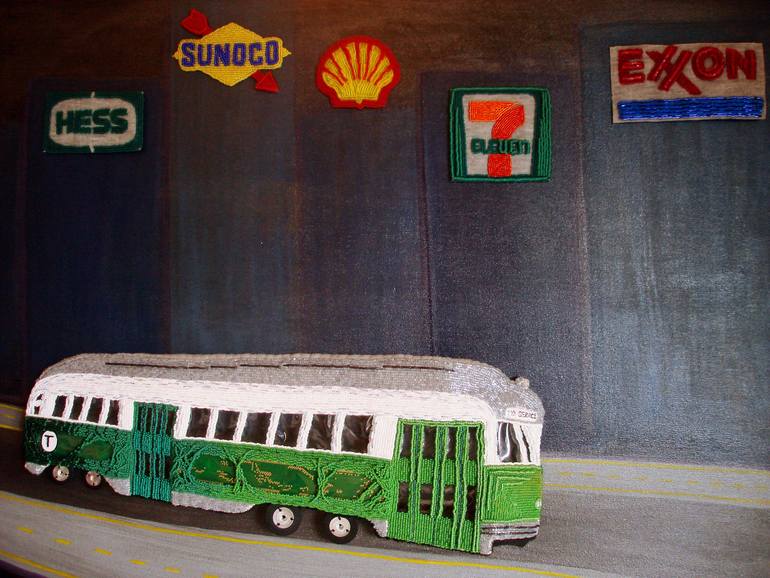Original Conceptual Transportation Painting by The Lone Beader