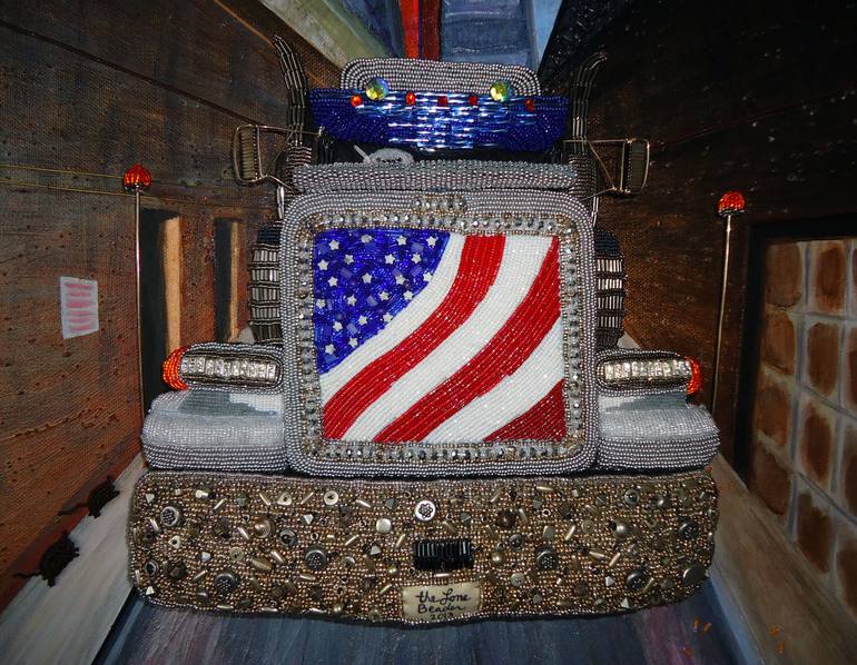 Original Conceptual Car Painting by The Lone Beader