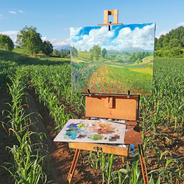 Original Impressionism Landscape Painting by Marco Busoni