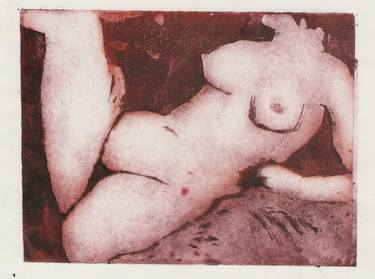 Original Realism Nude Printmaking by Edith Sosa Daurado