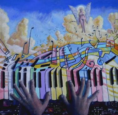 Original Surrealism Performing Arts Painting by Ulf Enhörning