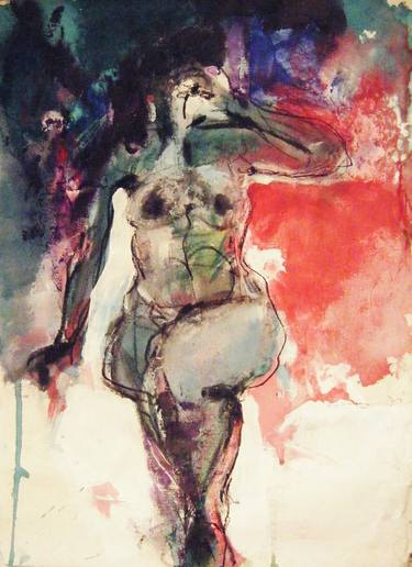 Print of Expressionism Nude Drawings by Fotini Hamidieli Martou