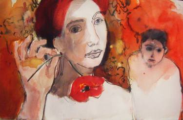 Original Figurative People Drawings by Fotini Hamidieli Martou