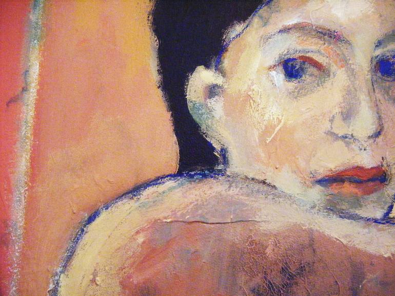 Original Expressionism People Painting by Fotini Hamidieli Martou