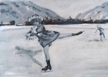 Ice skating Art Print for Sale by nipuni