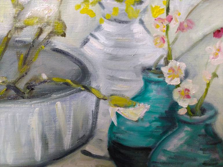 Original Fine Art Still Life Painting by A E Green