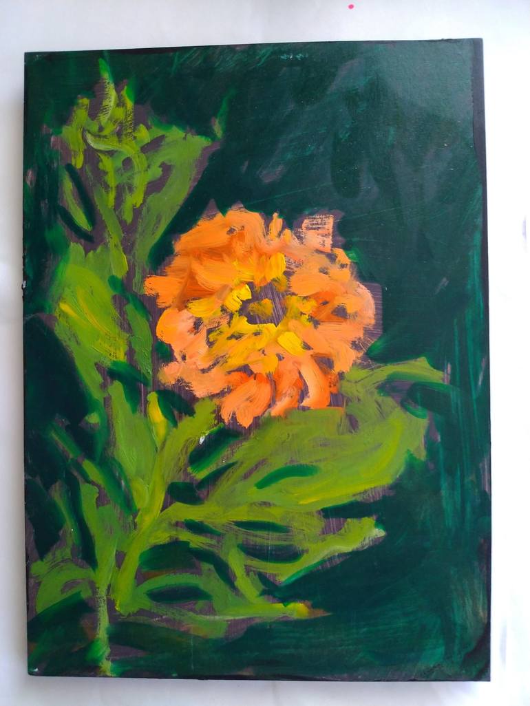 Original Figurative Floral Painting by A E Green