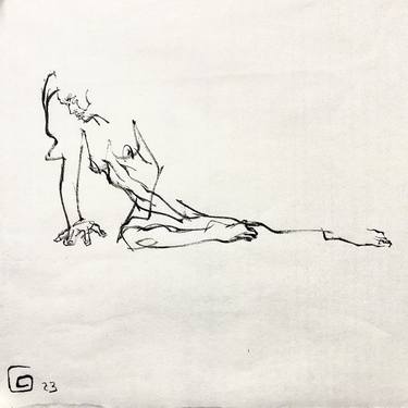 Original Expressionism Nude Drawings by Gao Cheng