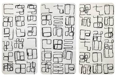 Original Abstract Expressionism Calligraphy Drawings by Gao Cheng