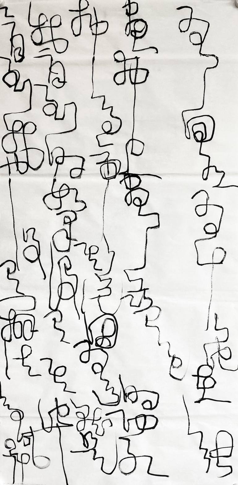 Original Abstract Expressionism Calligraphy Drawing by Gao Cheng