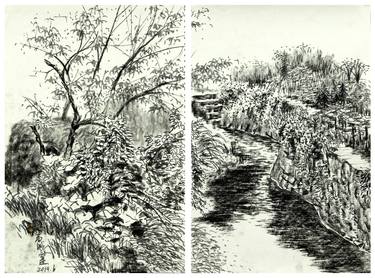 Print of Landscape Drawings by Gao Cheng