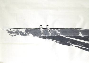 Original Expressionism People Drawings by Gao Cheng
