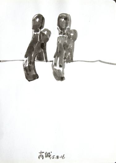 Original Expressionism Still Life Drawings by Gao Cheng