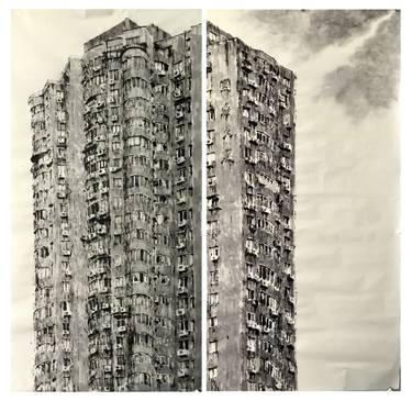 Original Expressionism Architecture Paintings by Gao Cheng