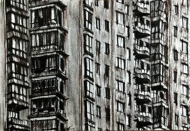 Original Abstract Expressionism Architecture Drawings by Gao Cheng
