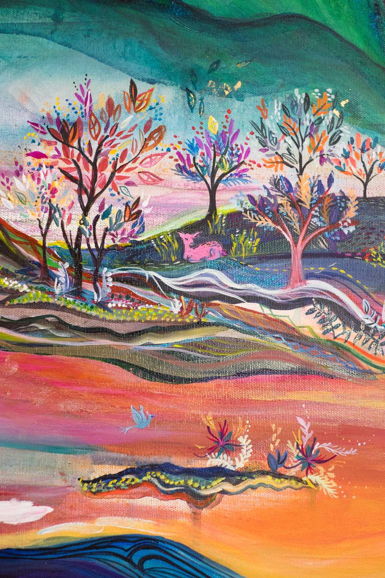 Original Abstract Expressionism Nature Painting by Kim Tateo