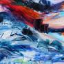 This painting was painted a few weeks before traveling to Iceland. I was daydreaming of icebergs and all-encompassing lands.