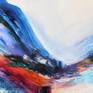 This painting was painted a few weeks before traveling to Iceland. I was daydreaming of icebergs and all-encompassing lands.