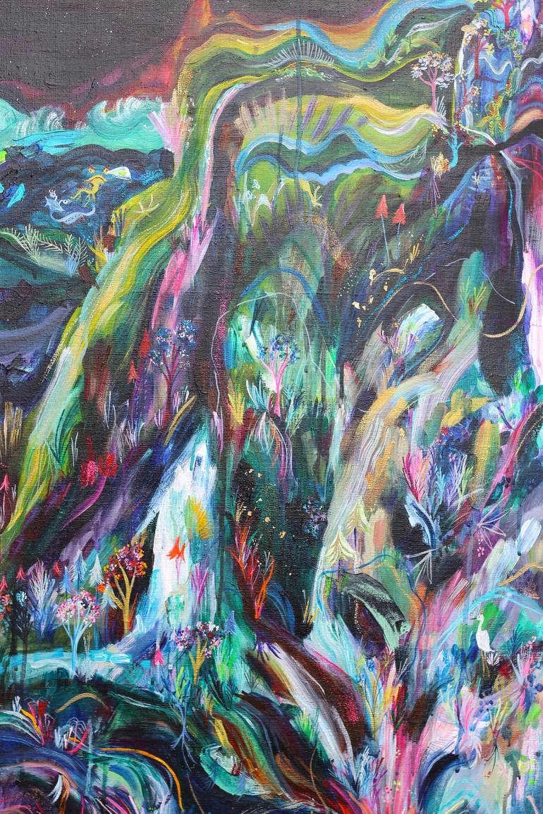 Original Abstract Expressionism Landscape Painting by Kim Tateo