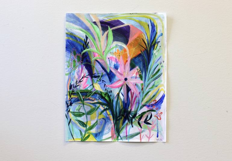 Original Abstract Expressionism Botanic Painting by Kim Tateo