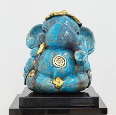 Saatchi Art Artist Brigitte Saugstad; Sculpture, “Ganesha "ForgetMeNot"” #art
