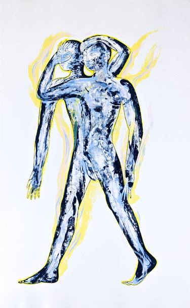 Original Abstract Expressionism Body Printmaking by Tom Berry