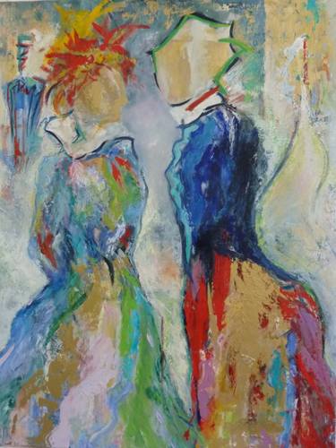 Original Abstract Expressionism People Paintings by Carol Aslin
