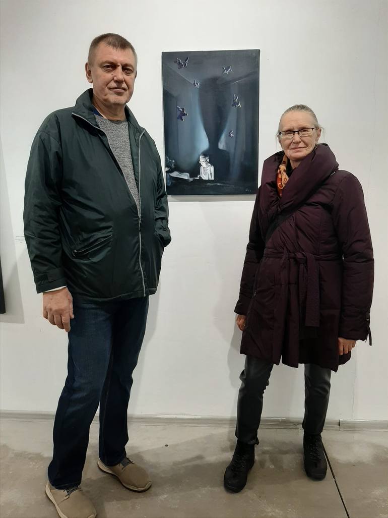 Original Conceptual Men Painting by Igor Konovalov