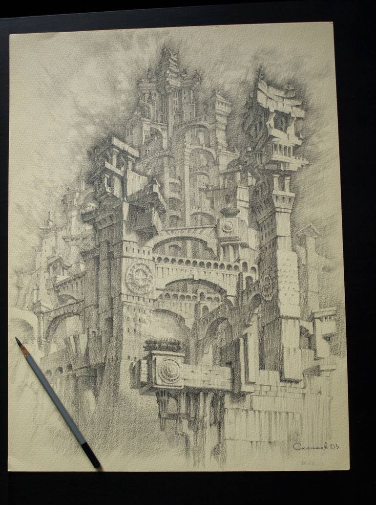 Original Realism Architecture Drawing by Sergey Skachkov