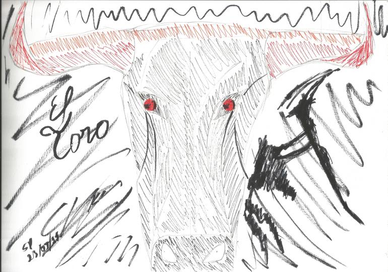 El Toro Drawing by Christian David Bugueño Zambra | Saatchi Art