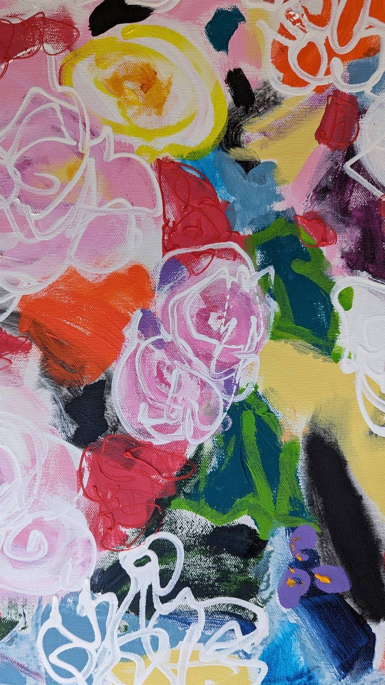 Original Abstract Expressionism Floral Painting by Deb Massa