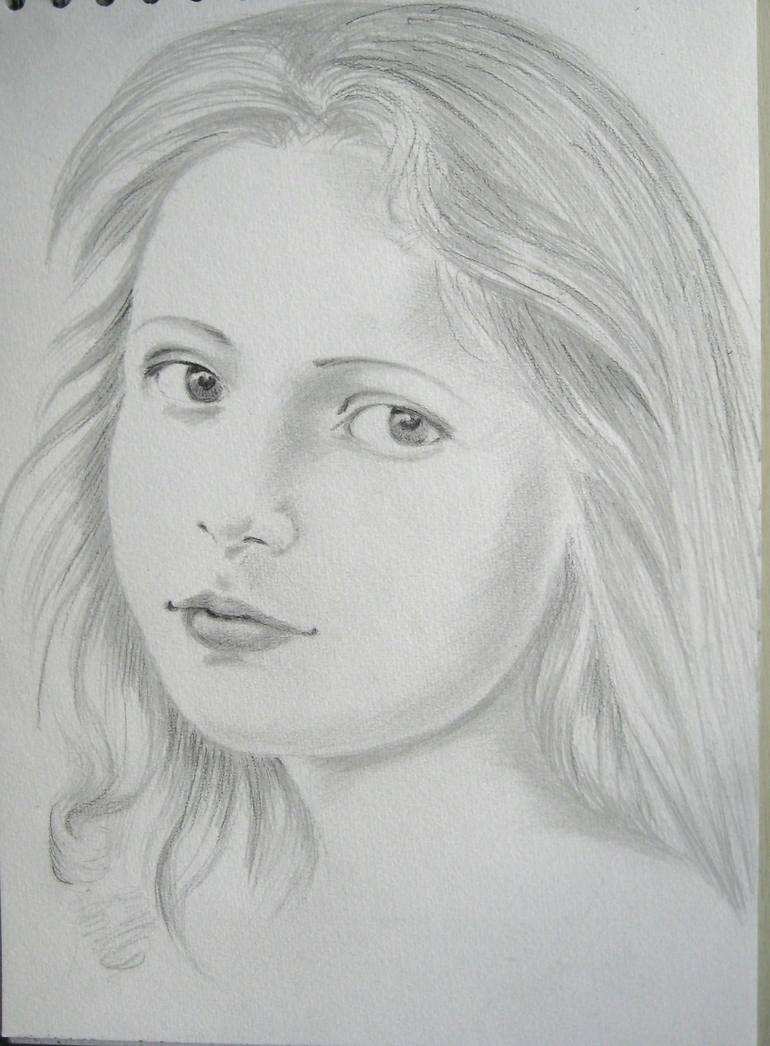 Renaissance girl Drawing by gaynor lester | Saatchi Art