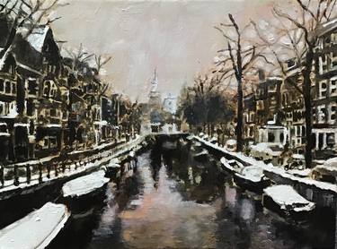 Original Figurative Cities Paintings by Colette van Ojik