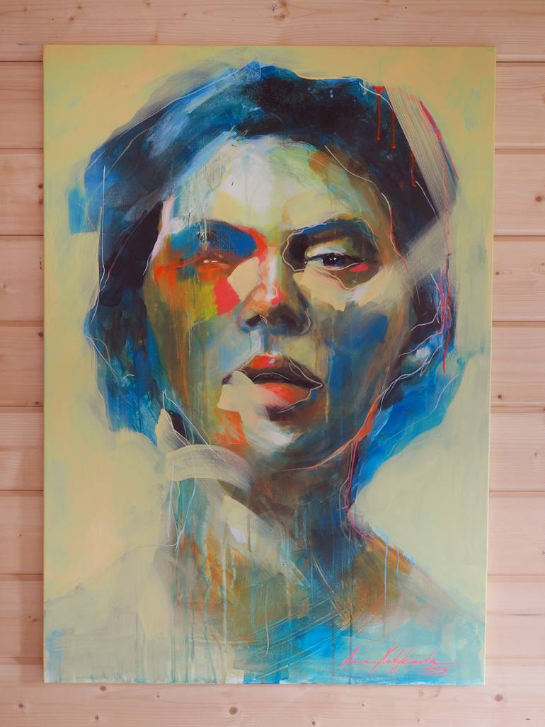 Original Abstract People Painting by Anna Matykiewicz