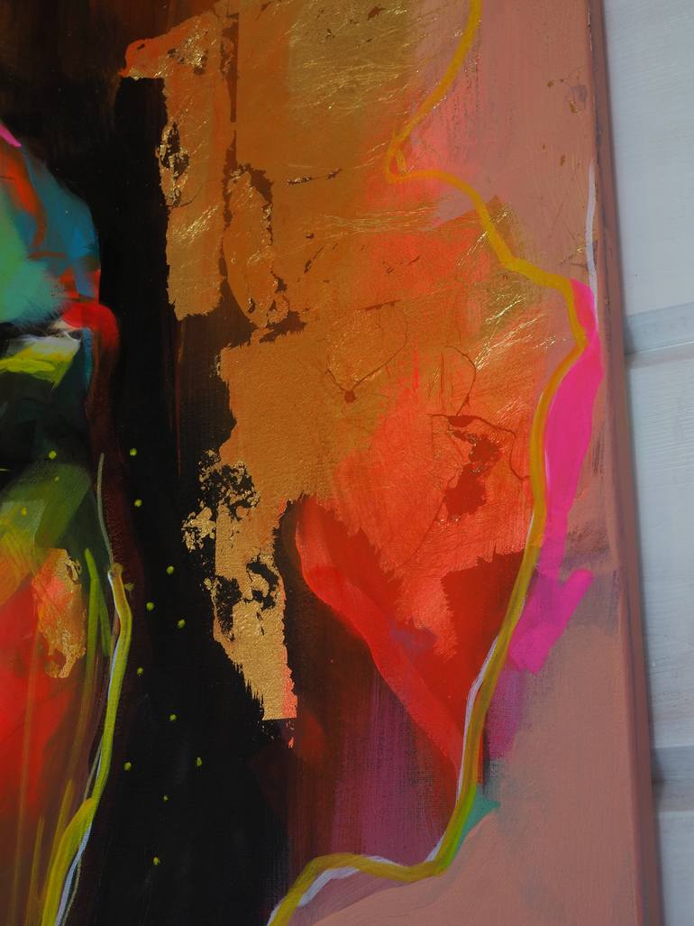 Original Abstract People Painting by Anna Matykiewicz