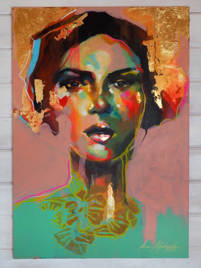 Original Abstract People Painting by Anna Matykiewicz
