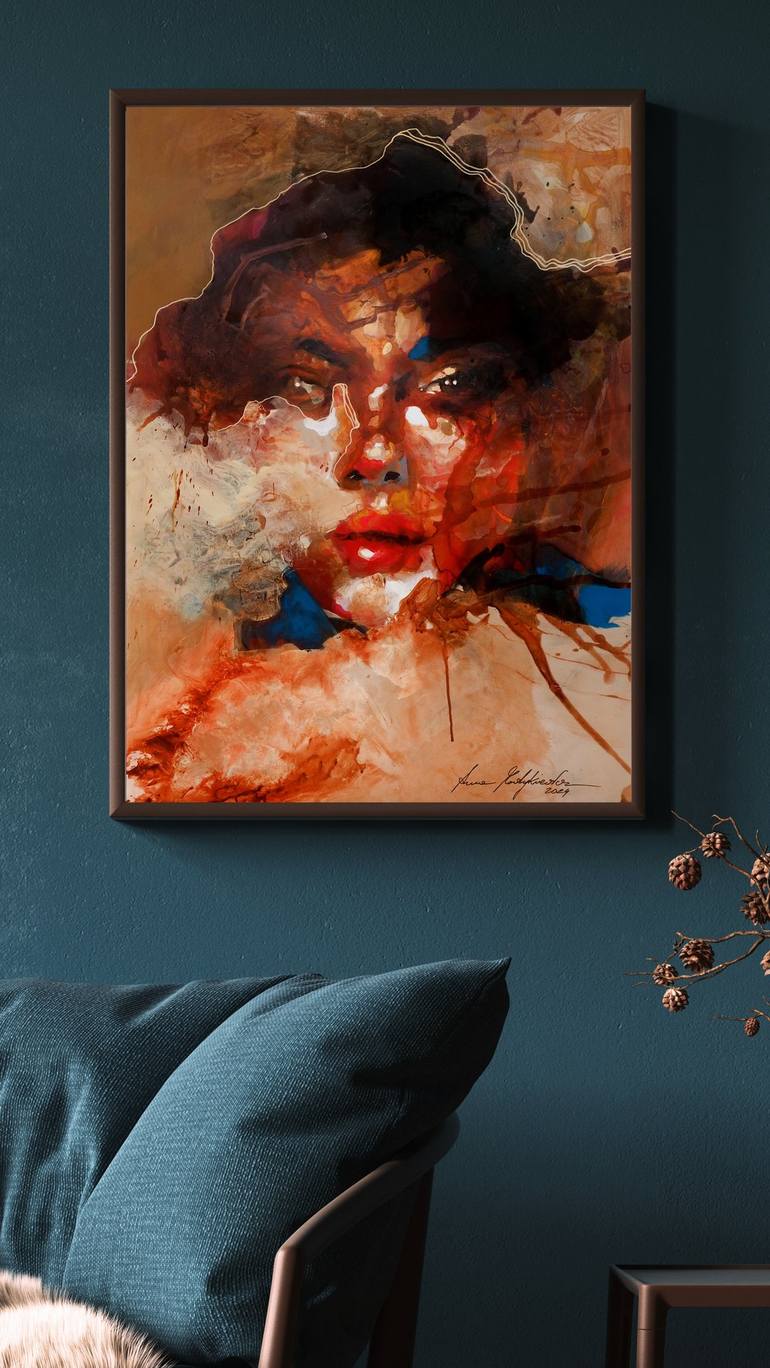 Original Abstract People Painting by Anna Matykiewicz