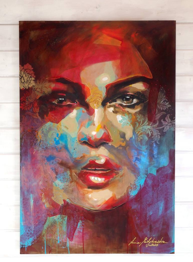 Original Abstract Women Painting by Anna Matykiewicz