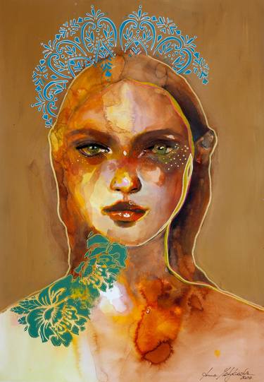 Original Portraiture Women Paintings by Anna Matykiewicz