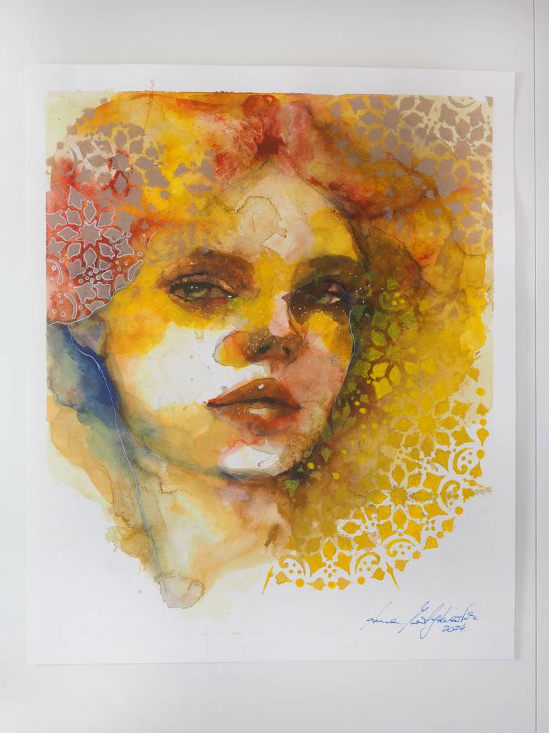 Original Art Nouveau People Painting by Anna Matykiewicz
