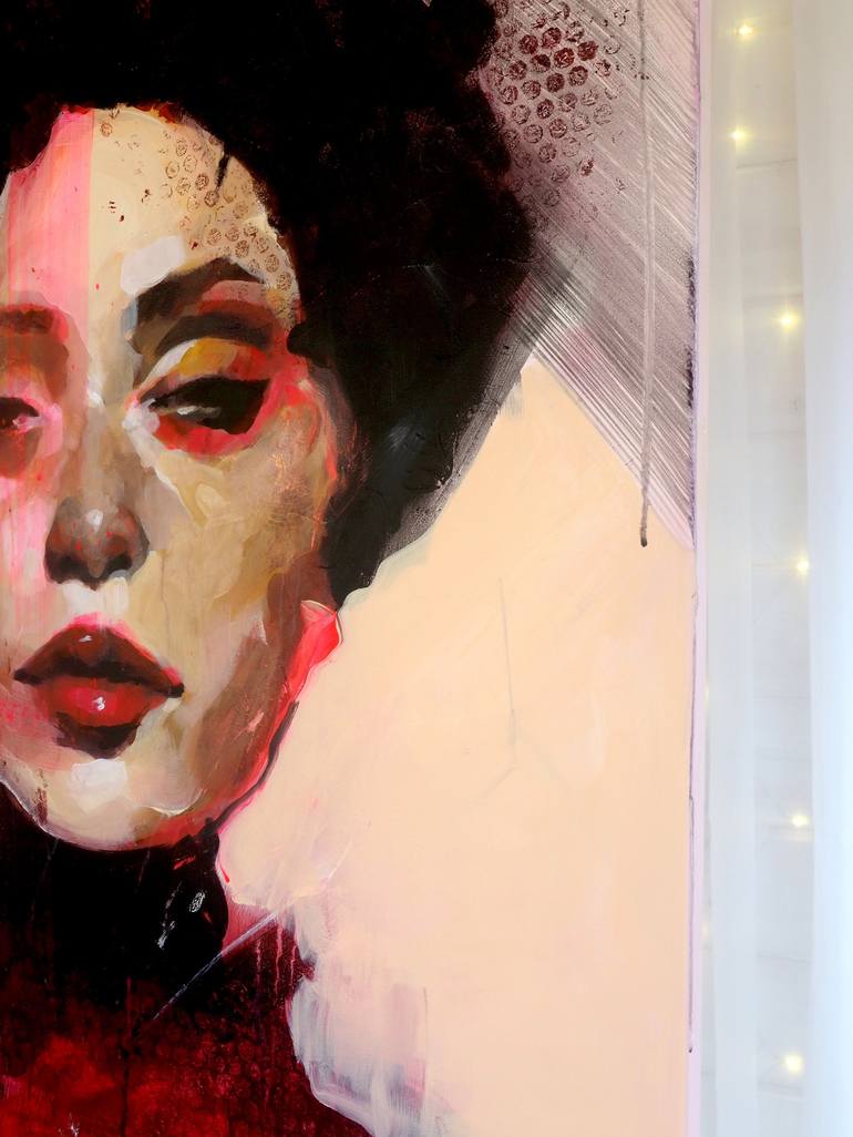 Original Abstract People Painting by Anna Matykiewicz