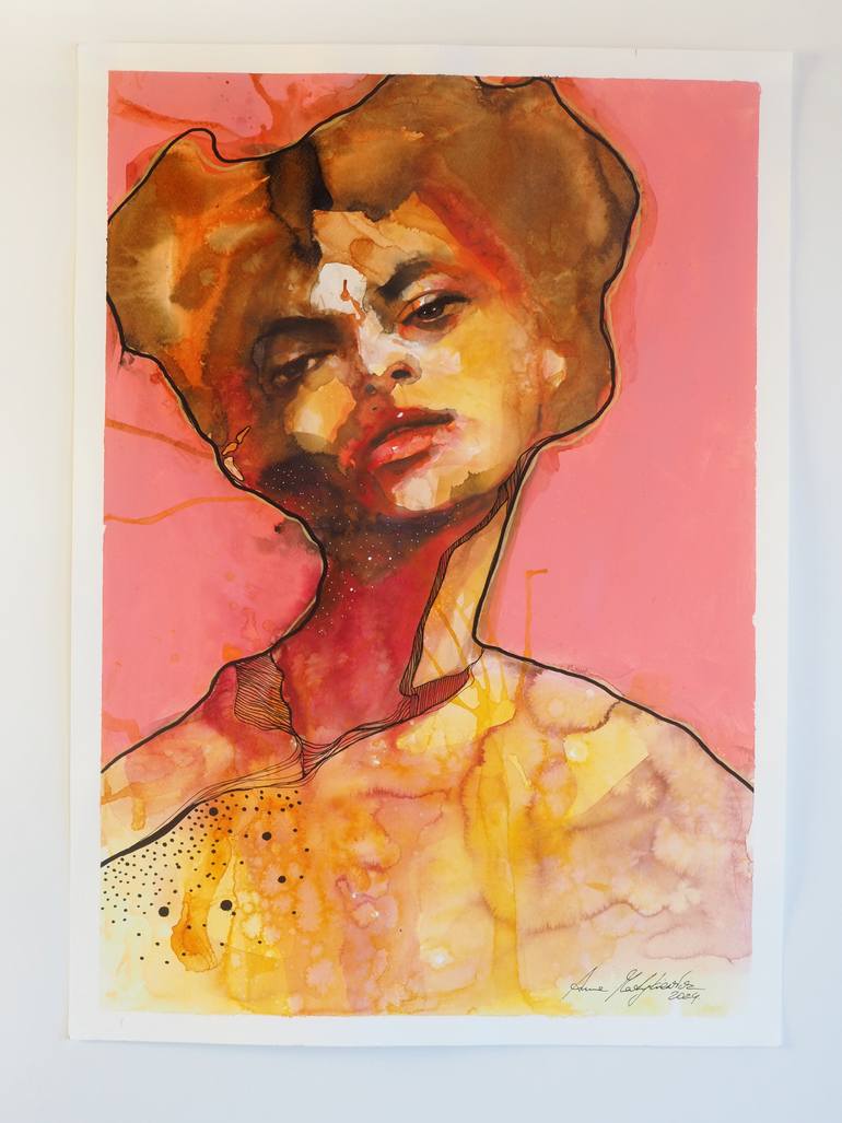 Original Abstract People Painting by Anna Matykiewicz